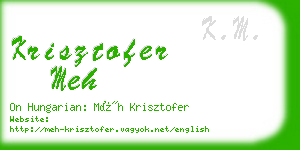 krisztofer meh business card